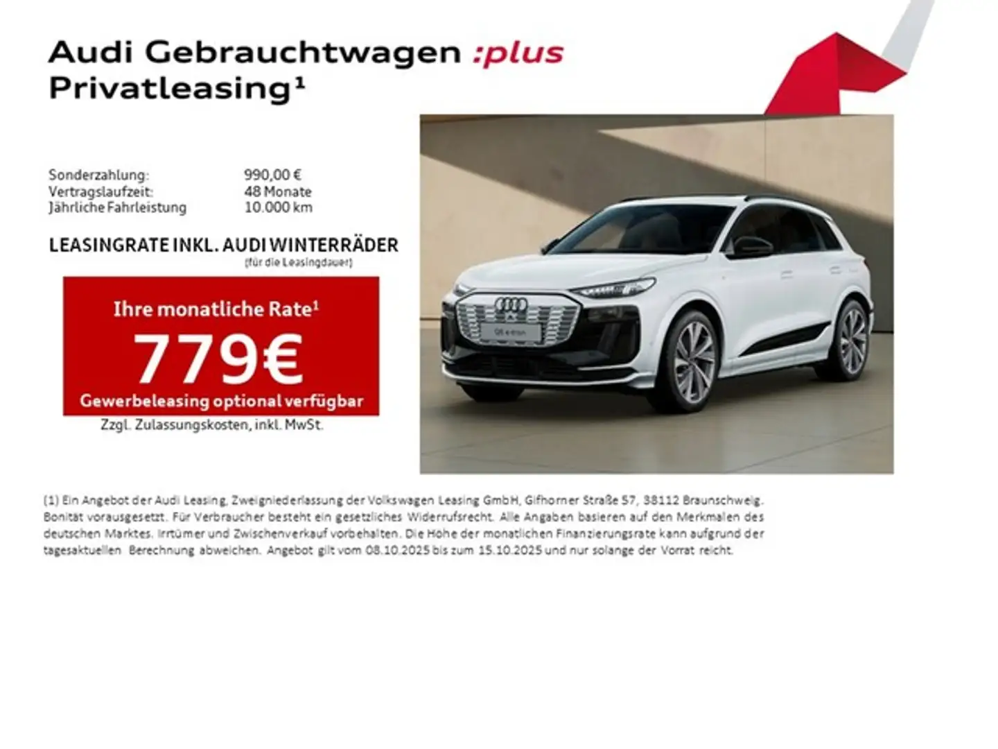 Audi Q6 e-tron quattro S line LM21 Tech+ B&O Matrix HuD AHK Pano Weiß - 2
