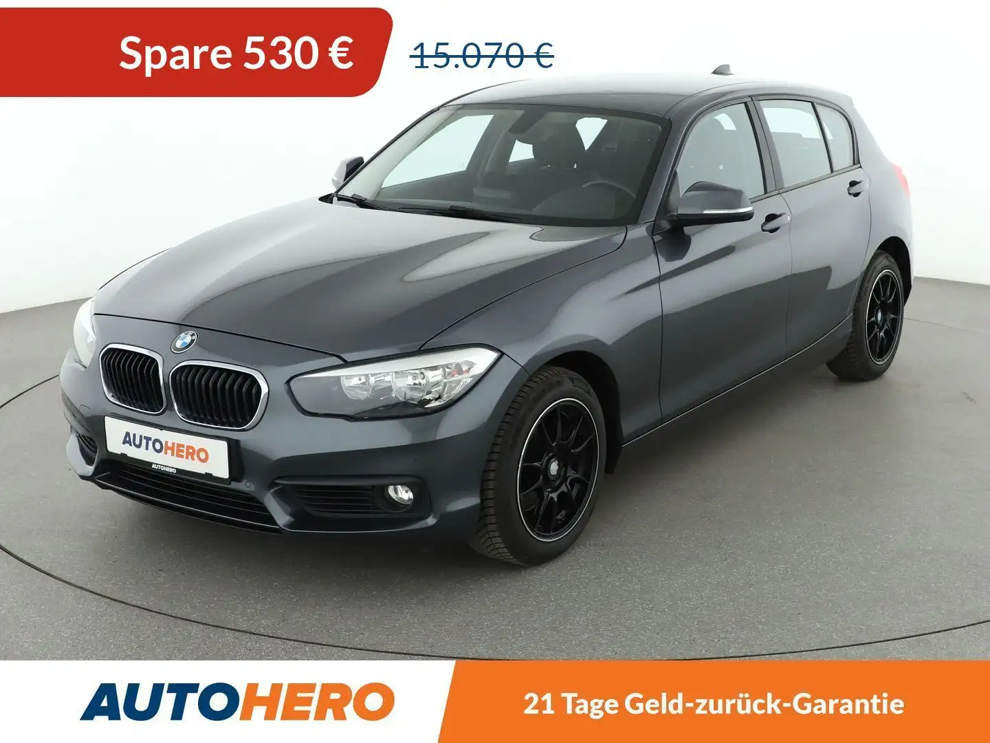 BMW 120 120i Advantage Aut*TEMPO*PDC*SHZ*KLIMA*GARANTIE* Grijs - 1