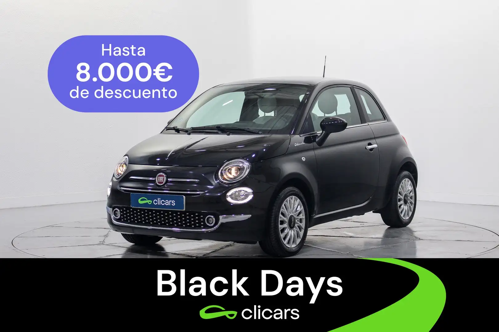 Fiat 500 1.0 Hybrid Dolcevita 52kW Noir - 1