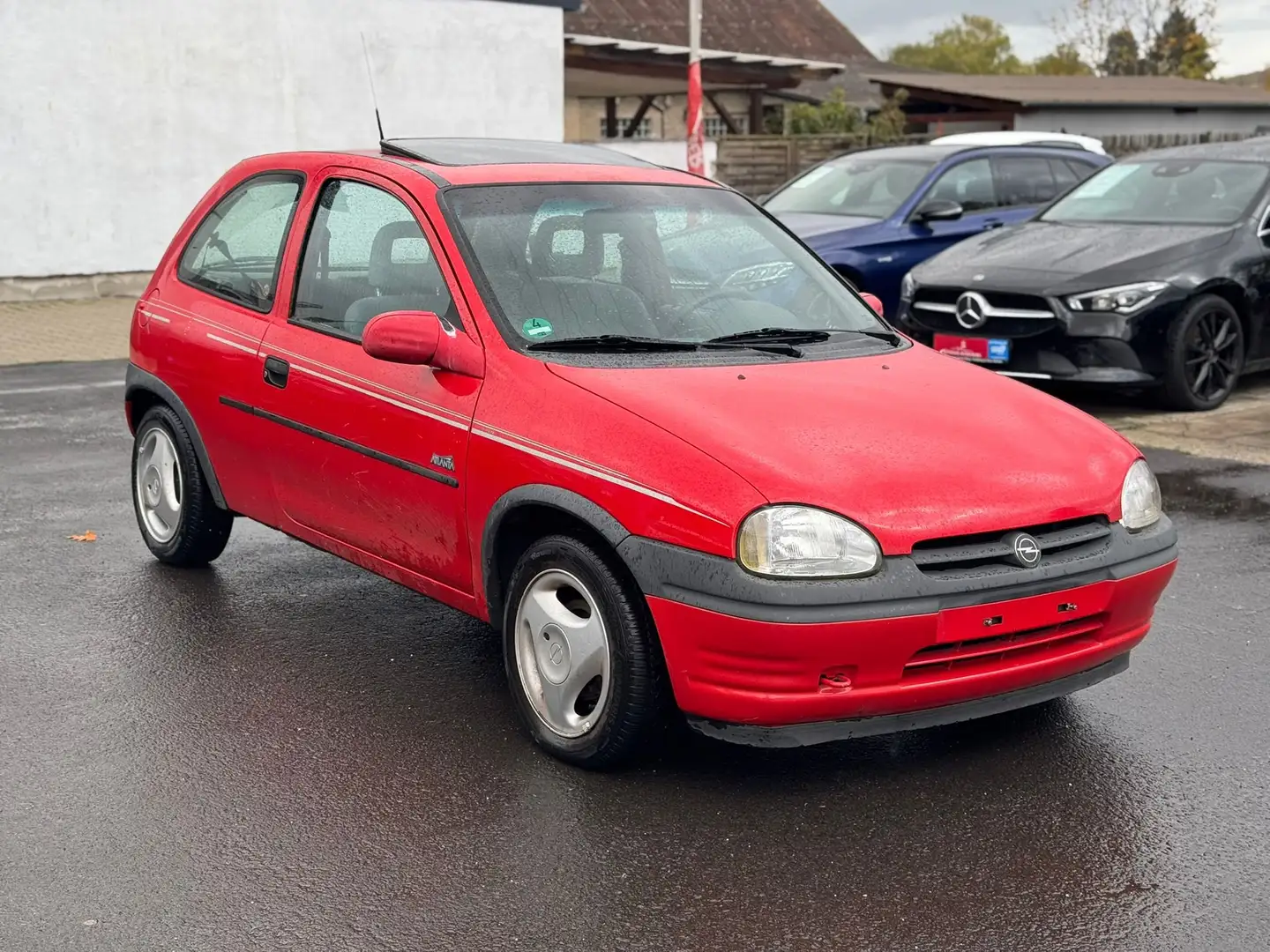 Opel Corsa Schiebdac/1.Hand/TÜV Neu Rot - 1
