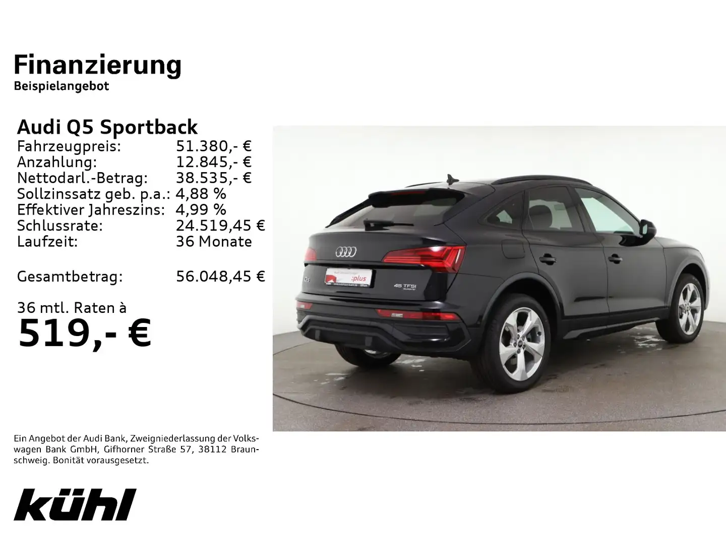 Audi Q5 45 TFSI Q S tronic advanced Matrix Schwarz - 2