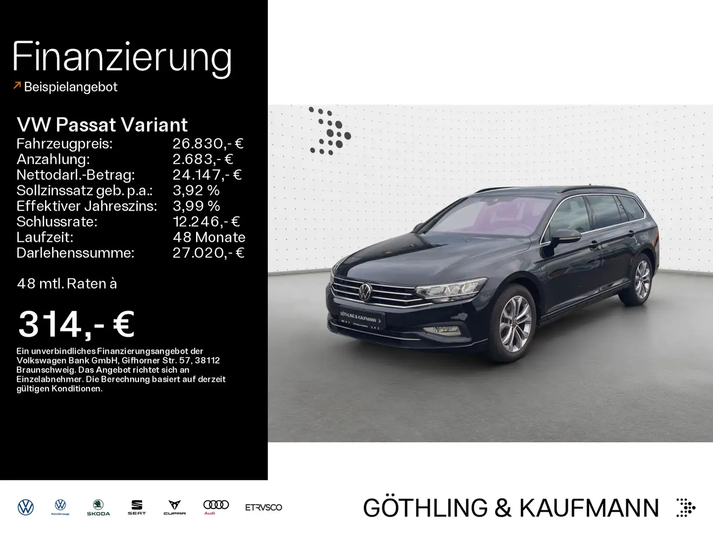 Volkswagen Passat Variant Business 2.0TDI 147kW*DSG*AHK*KAM Schwarz - 1