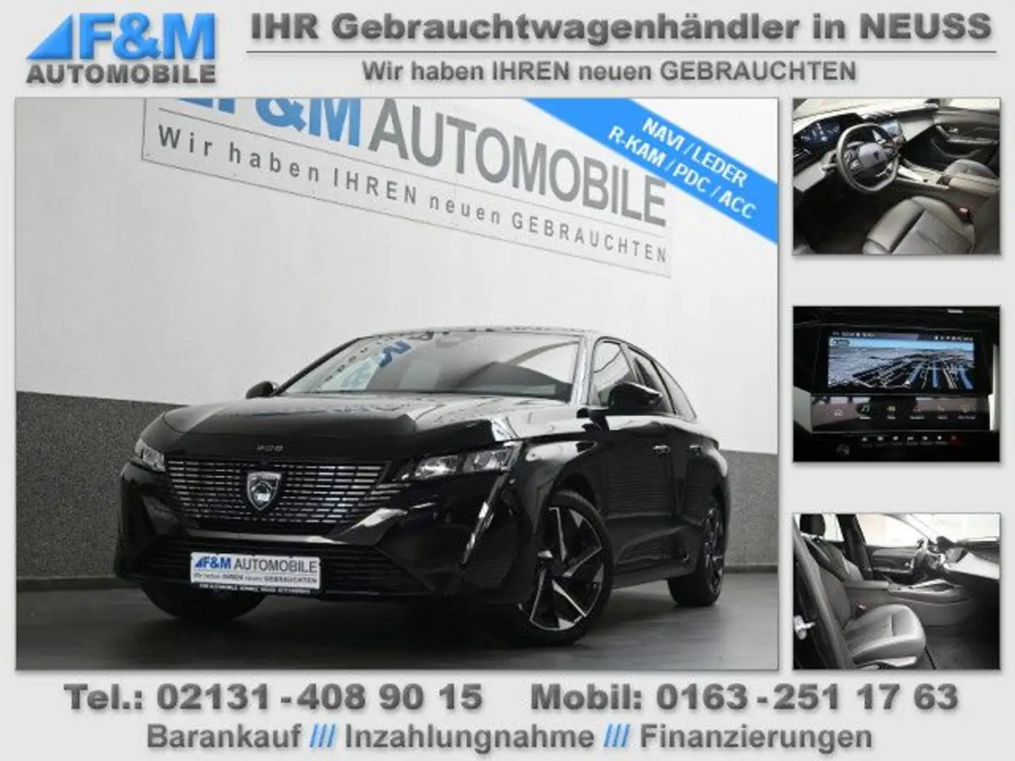 Peugeot 308 BlueHDi 130 EAT8 Allure Pack SW Navi Leder Nero - 1