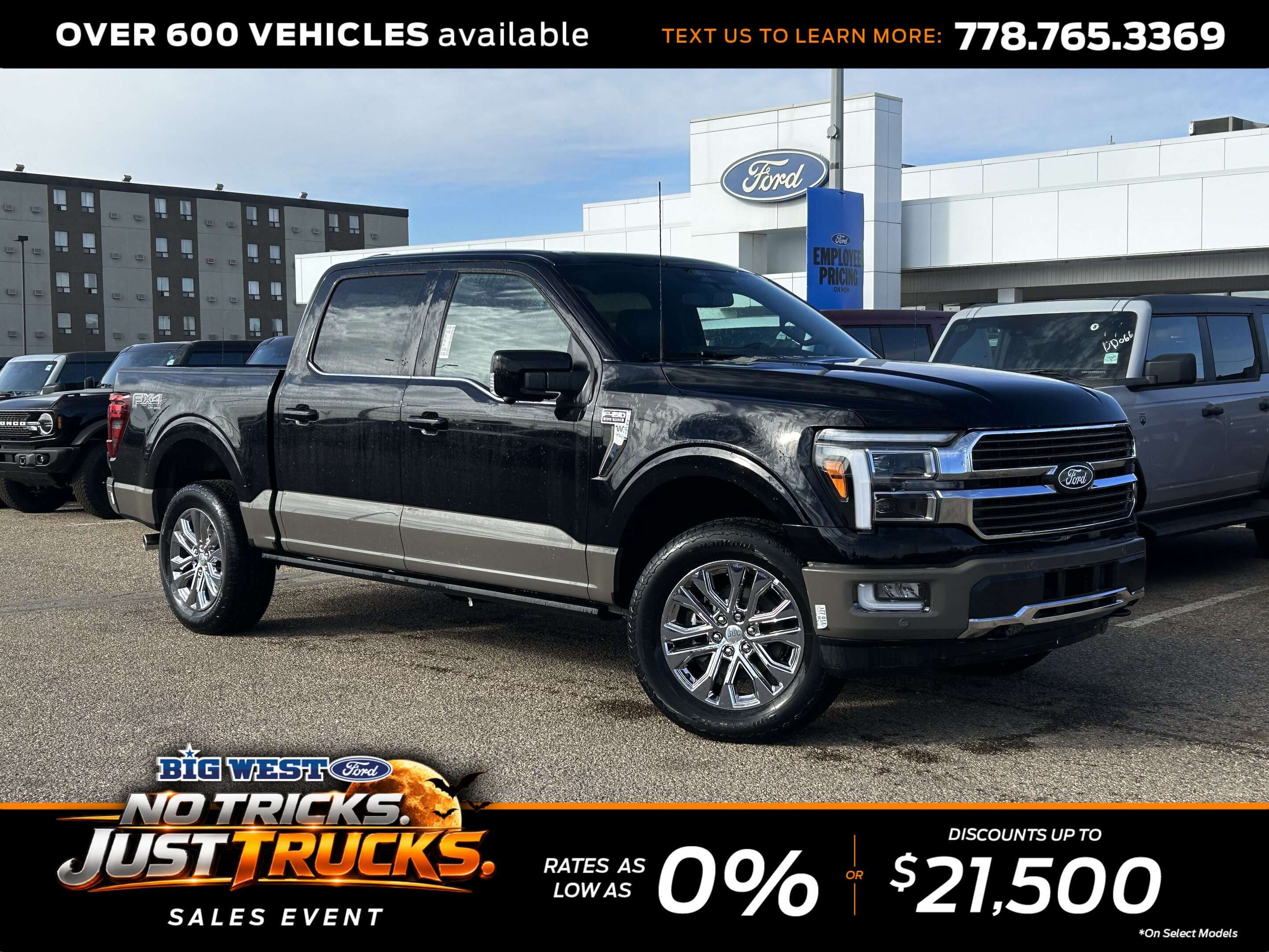 Black 2026 Ford F-150 Pickup Truck Four-Wheel Drive Automatic