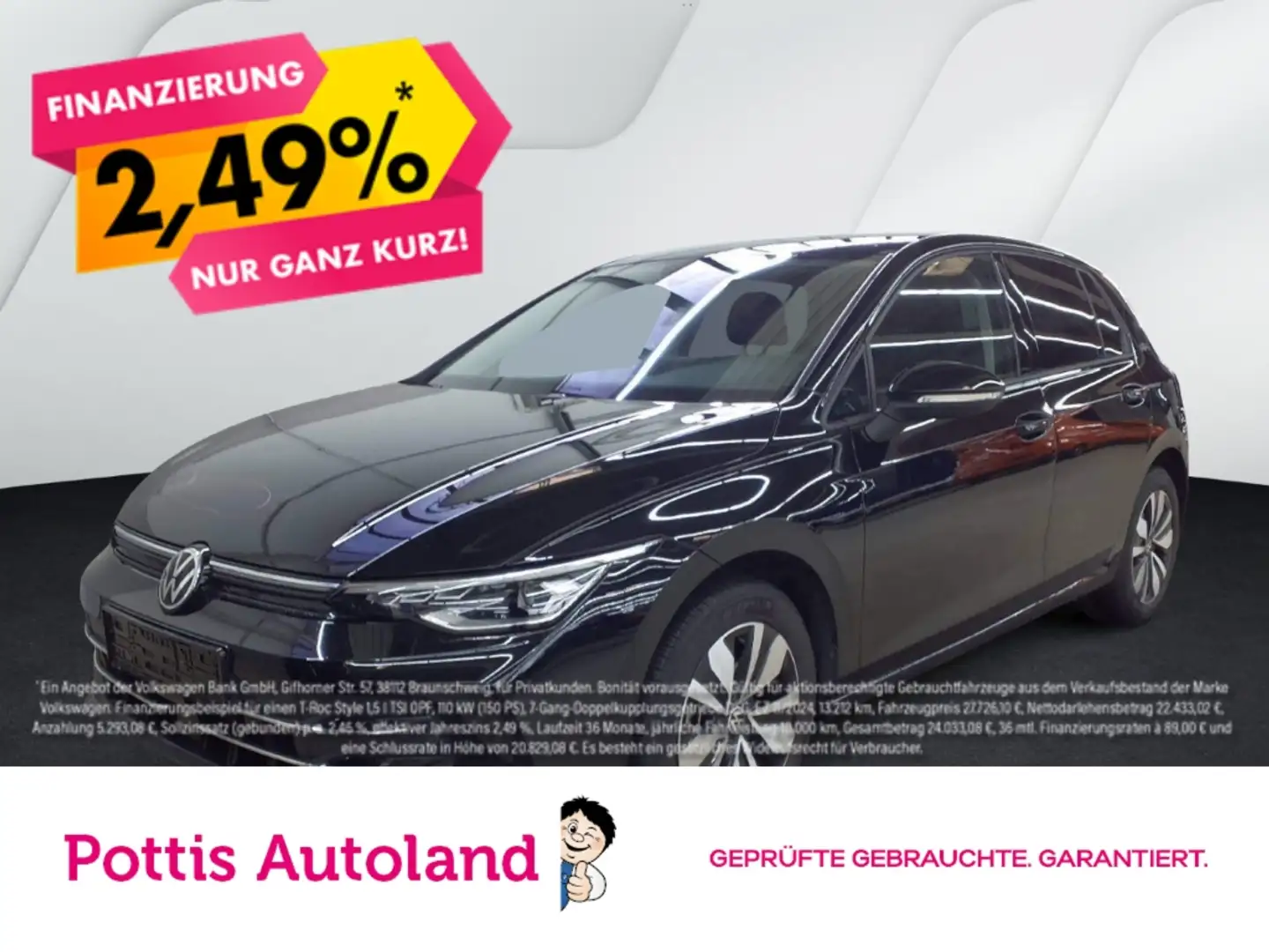 Volkswagen Golf 1.5 TSI GOAL NAVI AHK KLIMA PDC SHZG Schwarz - 1