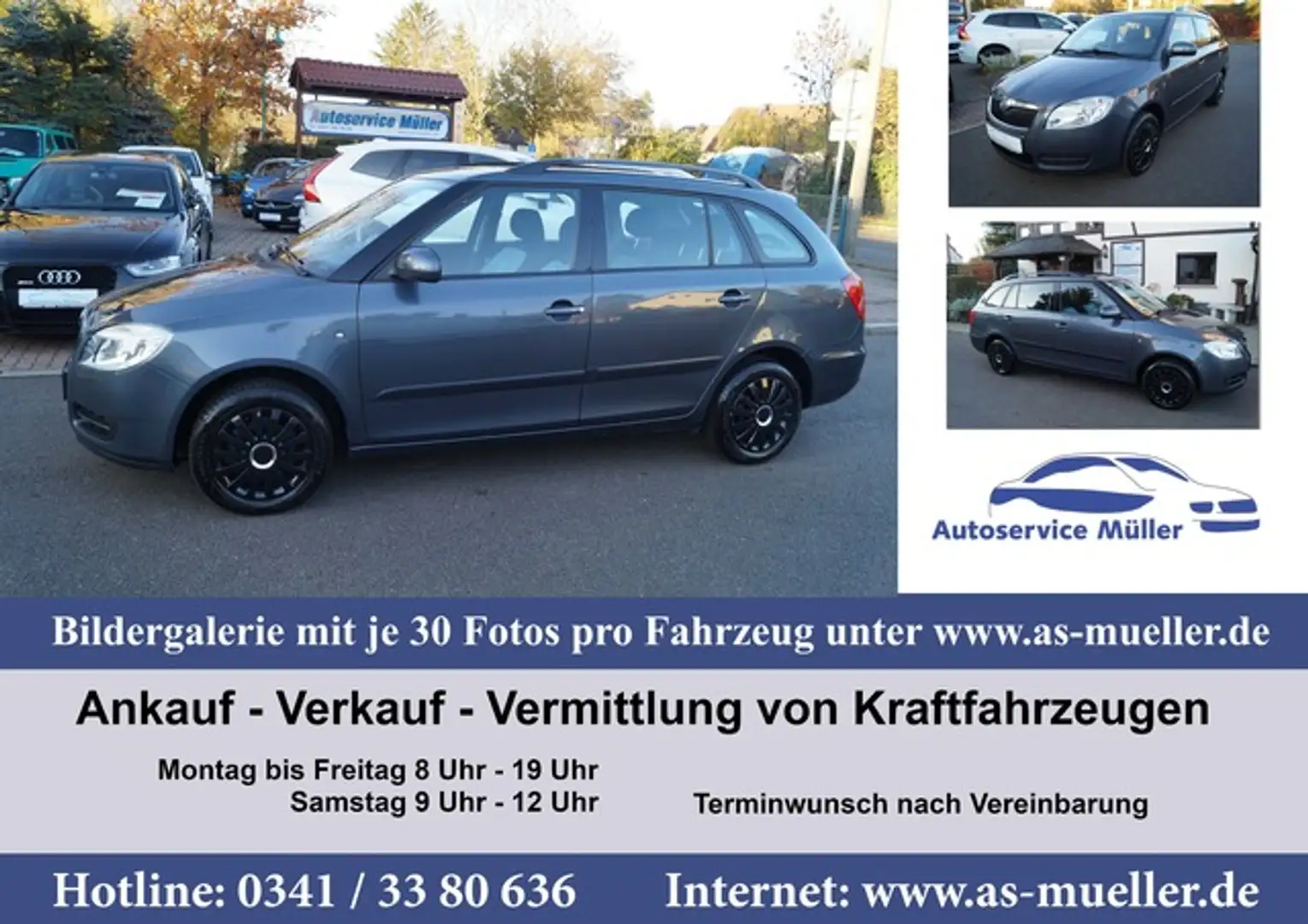 Skoda Fabia Combi 1,4i - 63kw Klimatr.-WR-70848 km uvm Schwarz - 1