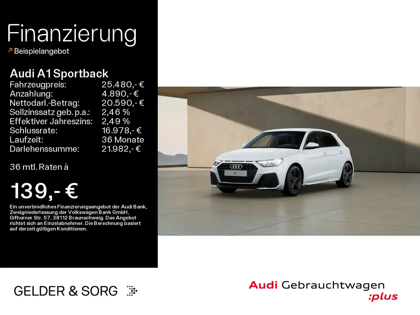 Audi A1 25 TFSI S line LED*OptikSchwarz* Weiß - 1