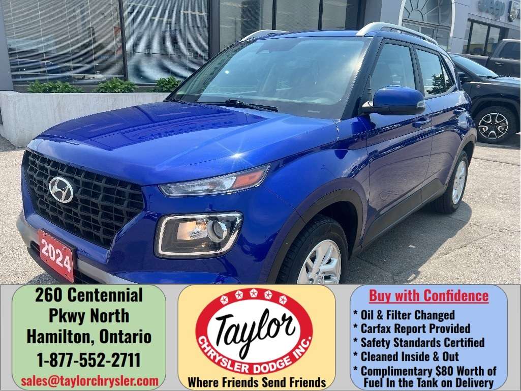 Blue 2024 Hyundai Venue SUV / Crossover  Automatic