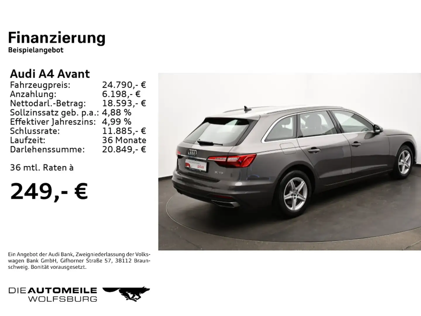 Audi A4 30 TDI S tronic PANO/LED/SITZHZ Grijs - 2