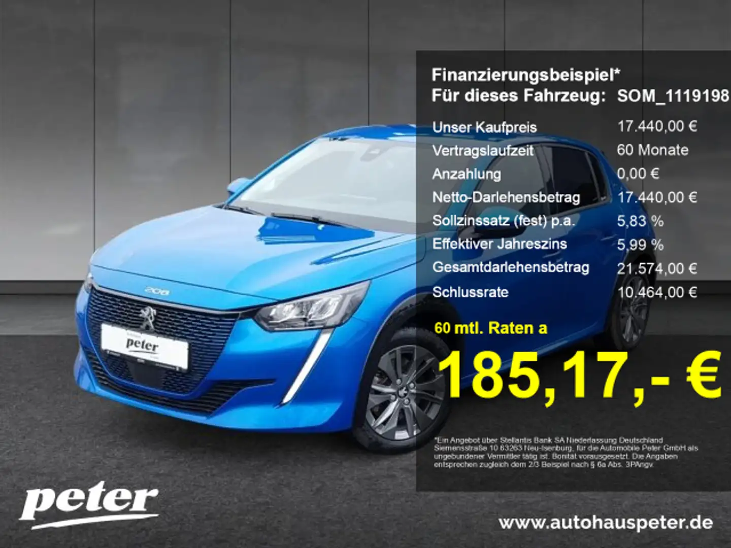 Peugeot 208 e 208 Allure 136 Navi+SH+Kamera Blau - 1