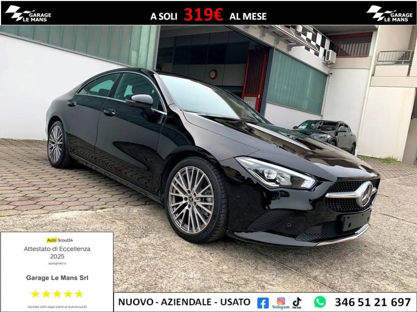 Mercedes-Benz CLA 180 PROGRESSIVE AUTO NAVI PELLE LED CRUISE TELEC Nero - 1