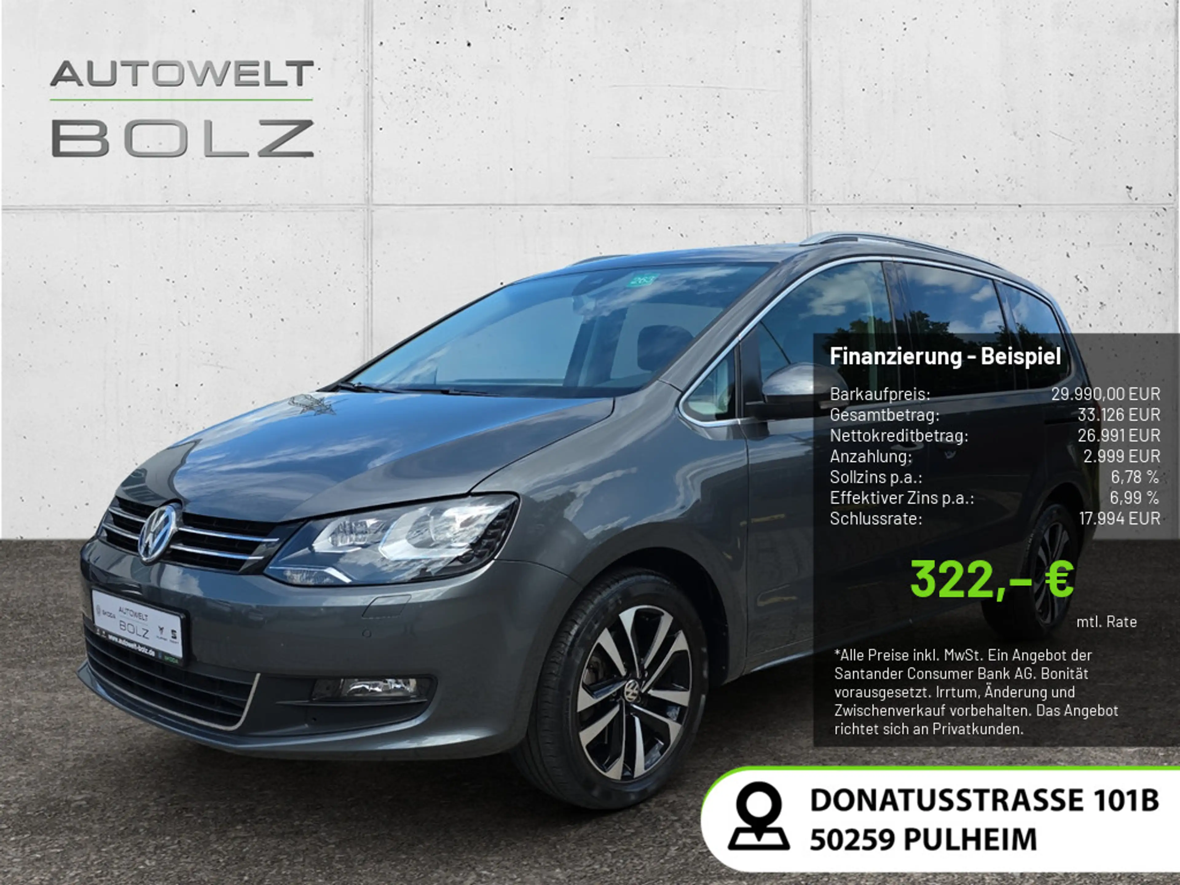 Volkswagen Sharan 1.4 TSI United 7-SITZER NAVI AHK PANO