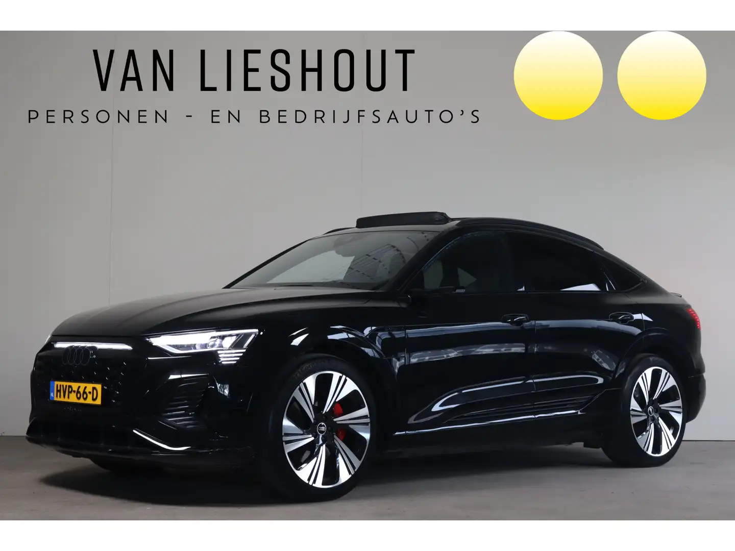 Audi Q8 e-tron Sportback 55 quattro S Edition 115 kWh Pano-Dak I Zwart - 1