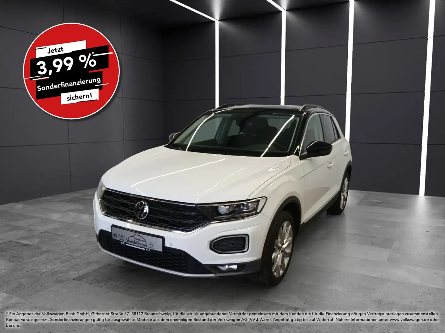 Volkswagen T-Roc United 1.5TSI DSG LED NAV AHK Pano SHZ Navi Weiß - 1