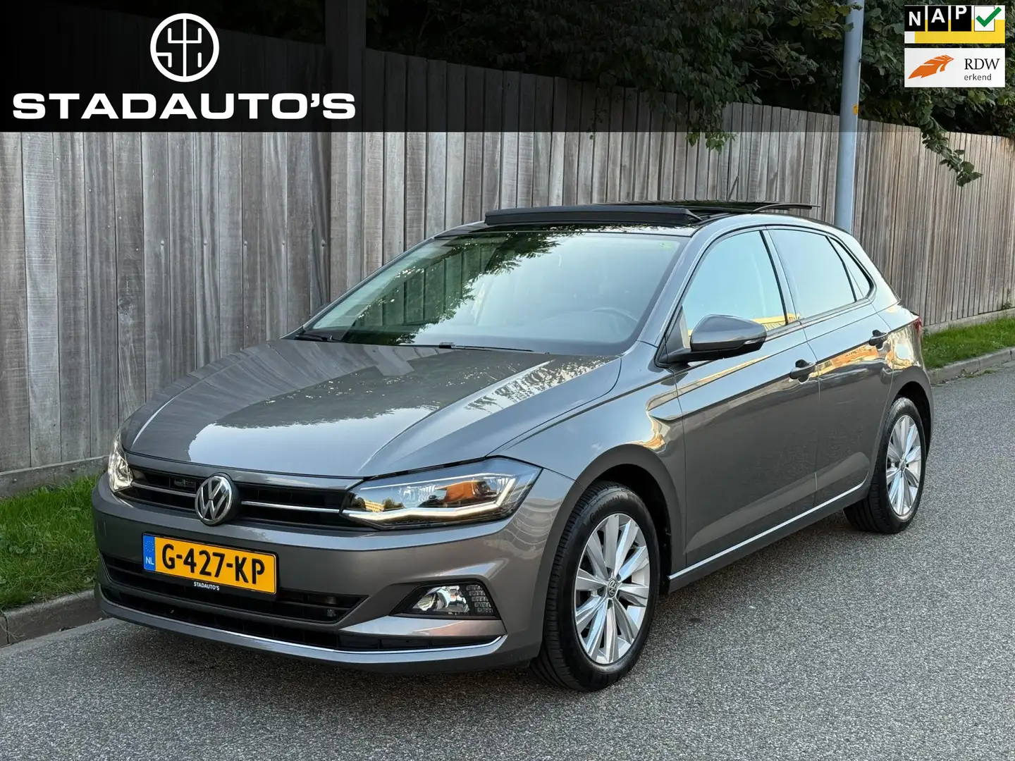 Volkswagen Polo 1.0 TSI DSG Highline Panoramadak|Virtual|NAP! Gris - 1