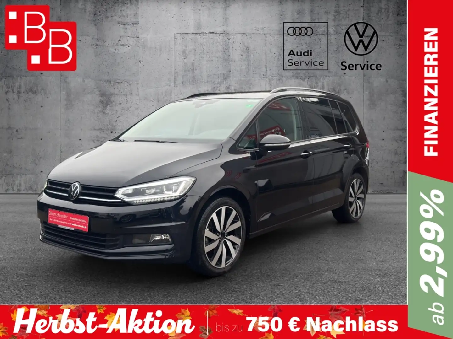 Volkswagen Touran 1.5 TSI DSG Highline Black Style DIGITAL PRO LED K Schwarz - 1