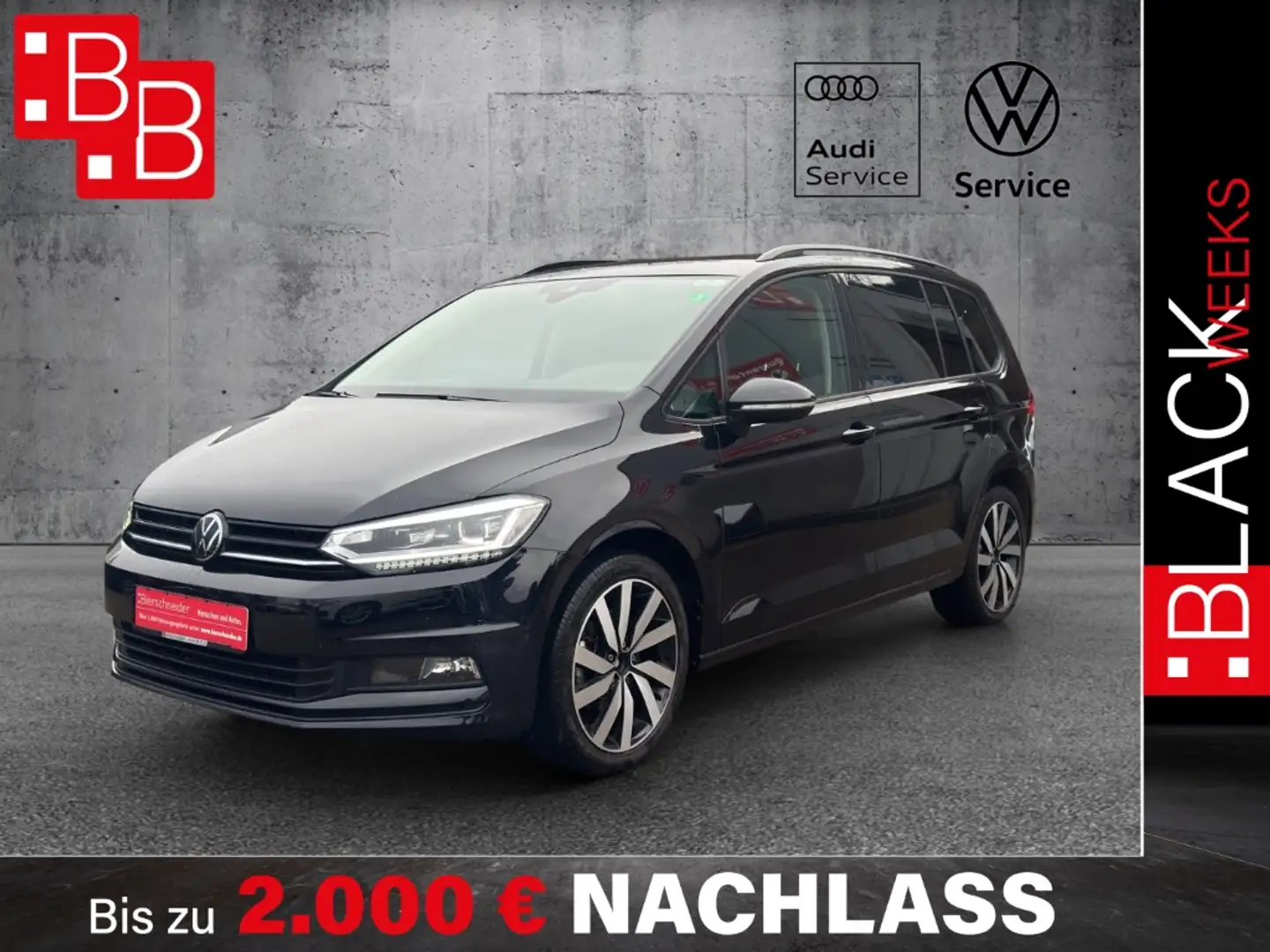 Volkswagen Touran 1.5 TSI DSG Highline Black Style DIGITAL PRO LED K Schwarz - 1