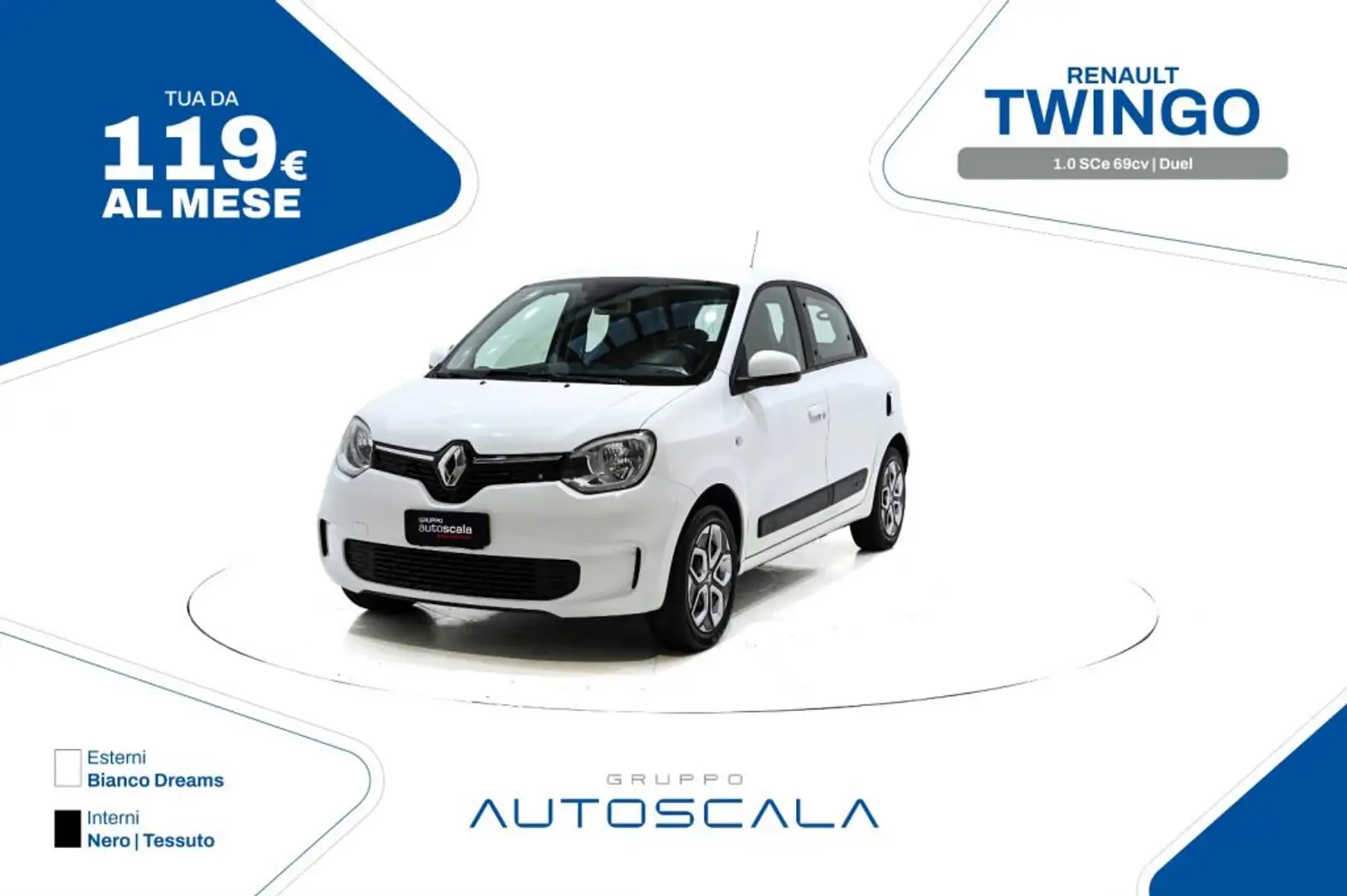 Renault Twingo 1.0 SCe 75cv Duel Bílá - 1