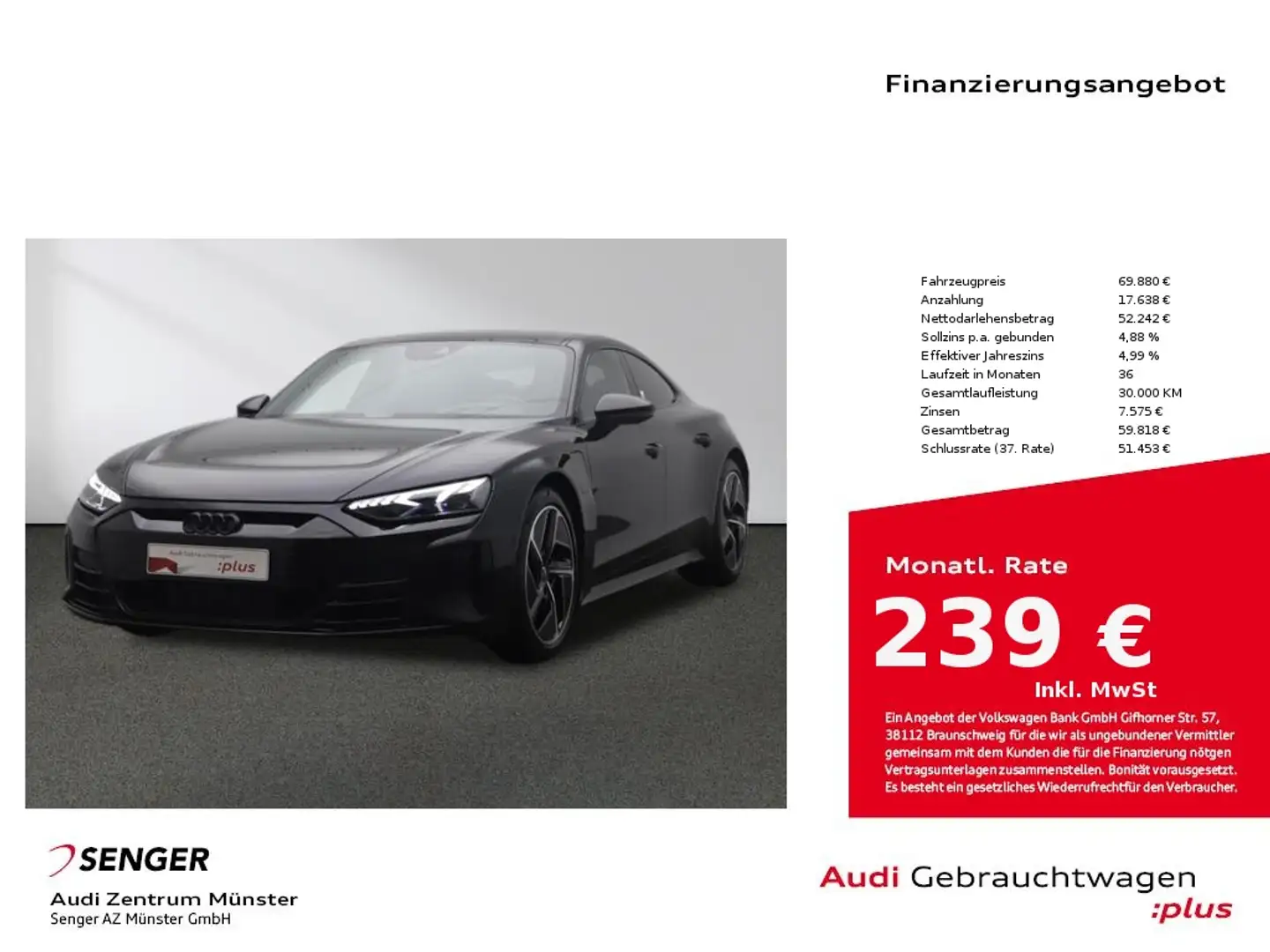 Audi e-tron GT quattro MMI Matrix Standhzg. B&O Pano Schwarz - 1