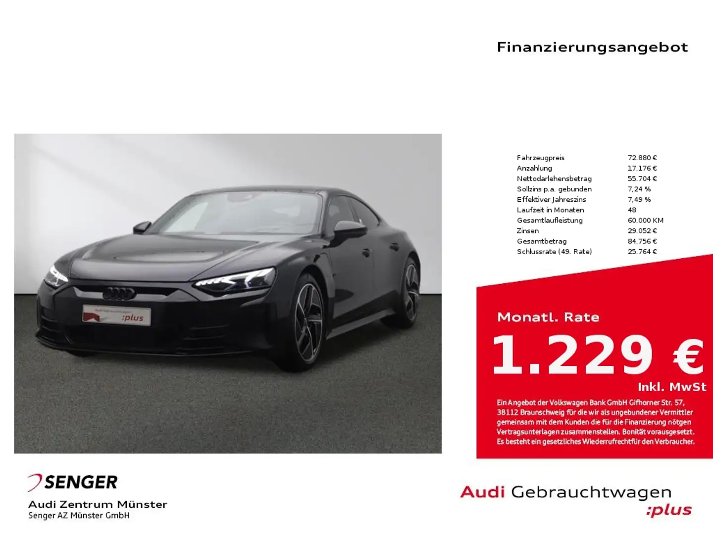 Audi e-tron GT quattro MMI Matrix Standhzg. B&O Pano Negro - 1