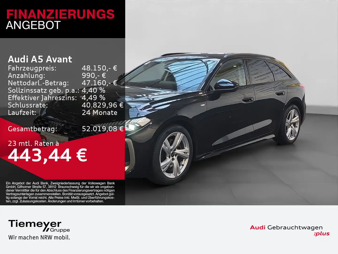Audi A5 TFSI S LINE EDITION 1 LM19 LEDER AHK 2x Schwarz - 1