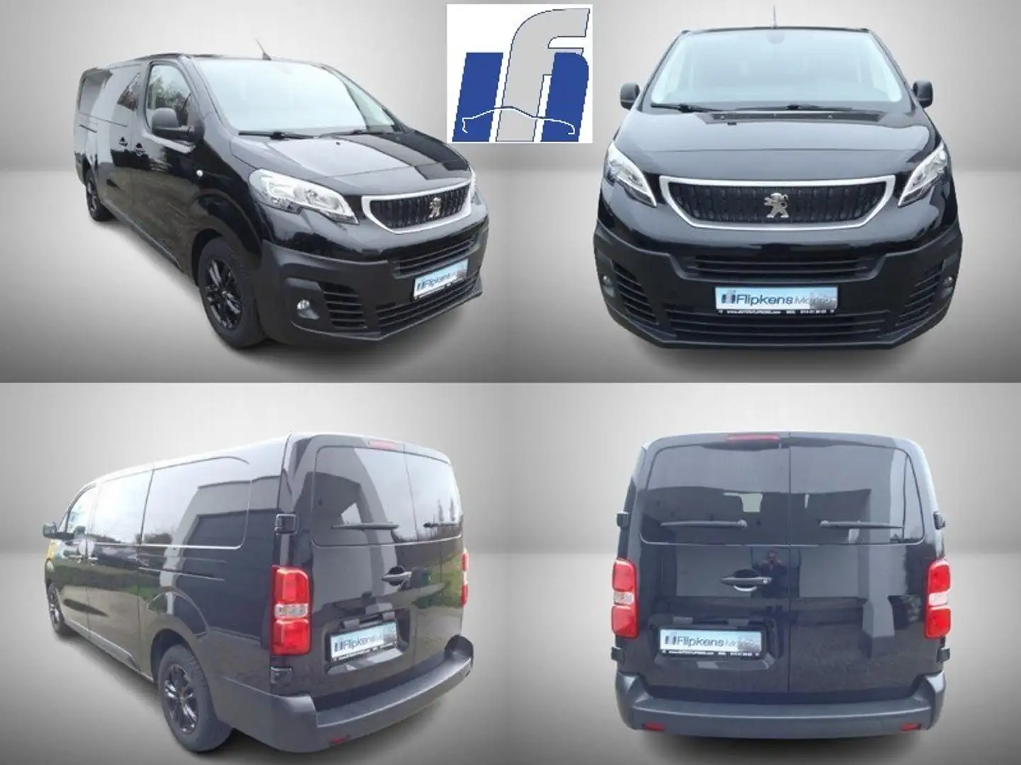 Peugeot Expert L3 Dubb Cab 6 pers Grand Confort 2.0d Veel opties Zwart - 1