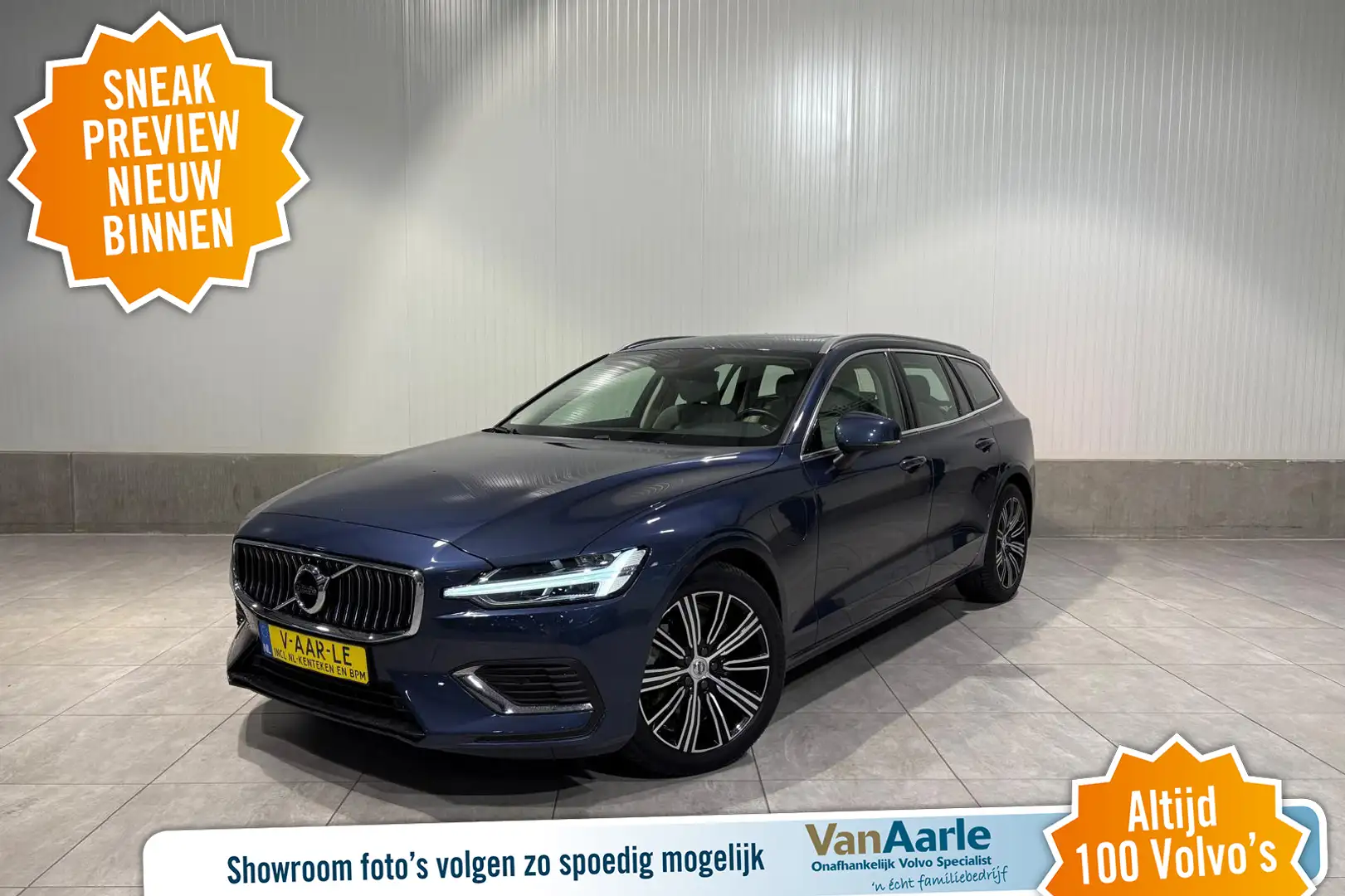 Volvo V60 T6 Aut. Plug-in Hybrid Inscription Leder ACC Panor Blauw - 1