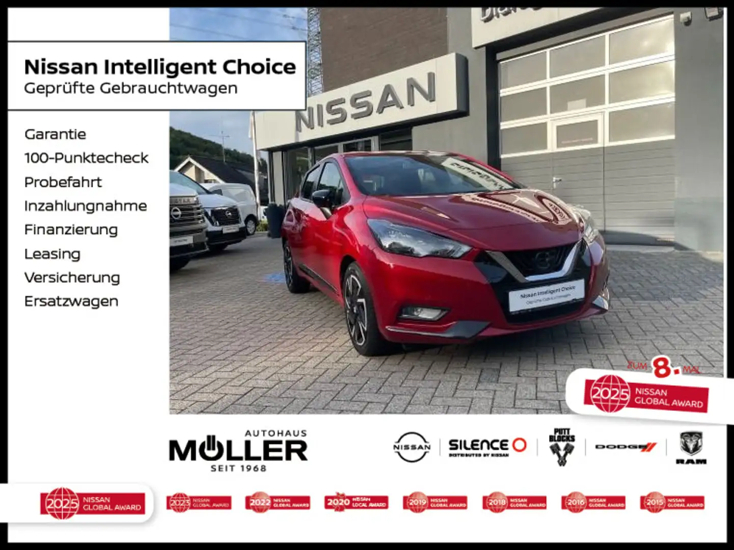 Nissan Micra 1.0 N-Design Klimaautomatik Kamera EPH SH Rot - 1