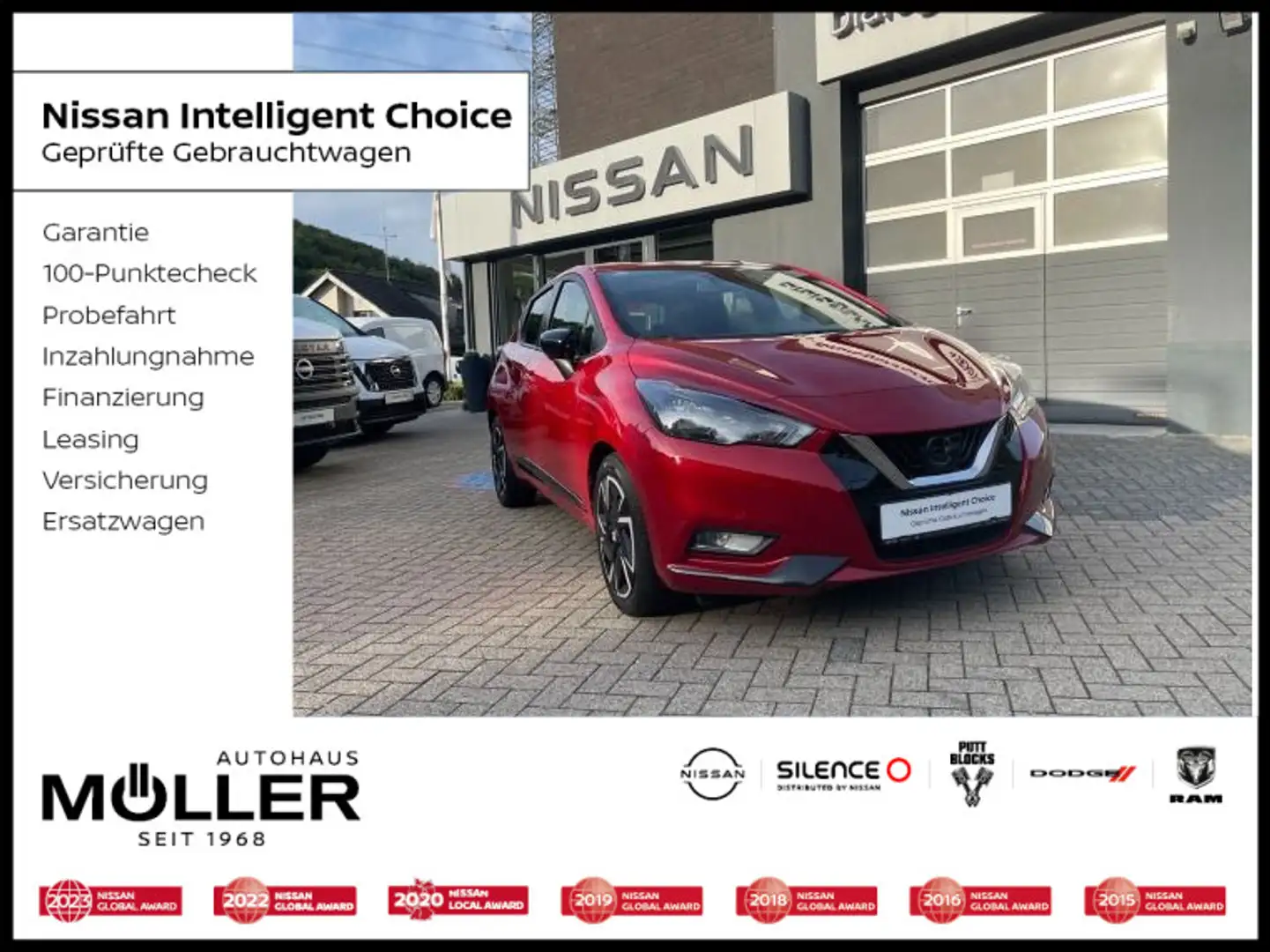 Nissan Micra 1.0 N-Design Klimaautomatik Kamera EPH SH Rot - 1