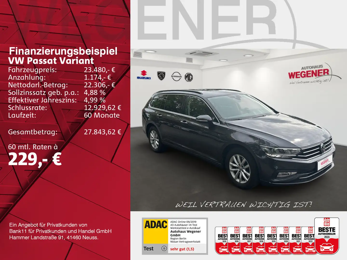 Volkswagen Passat Variant PASSAT Variant TSI 1.5 DSG Business LED NAVI PDC Grau - 2