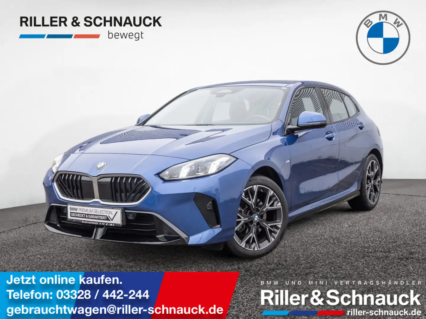 BMW 118 d M-Sport Design F70+LED+KAM+NAVI+SHZG Blauw - 1