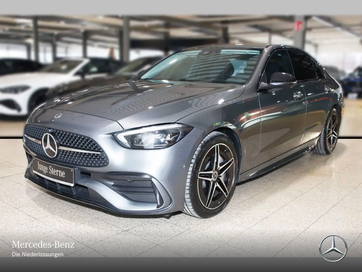 Mercedes-Benz C 180 AMG+NIGHT+LED+KAMERA+TOTW+KEYLESS+9G Grau - 2