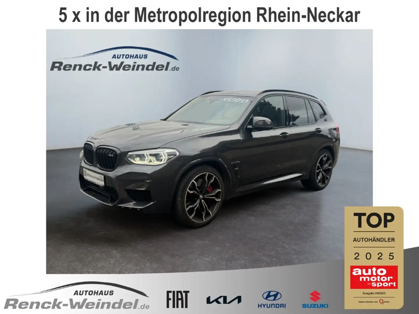 BMW X3 M Competition Sportpaket HUD AD AHK-klappbar El. Pan Grau - 1