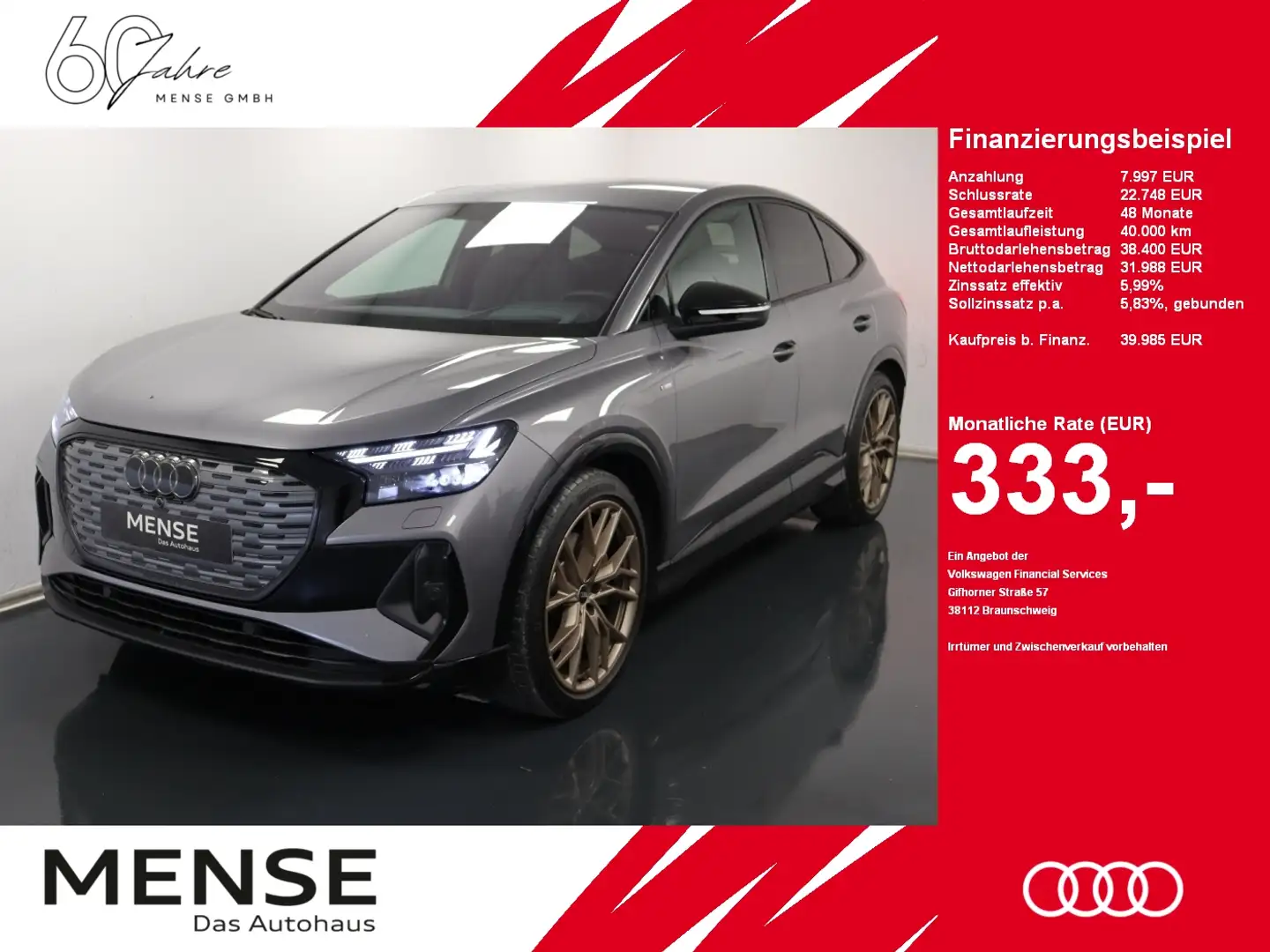 Audi Q4 e-tron Q4 Sportback e-tron 50 quattro S line |Matrix|LM Grau - 1