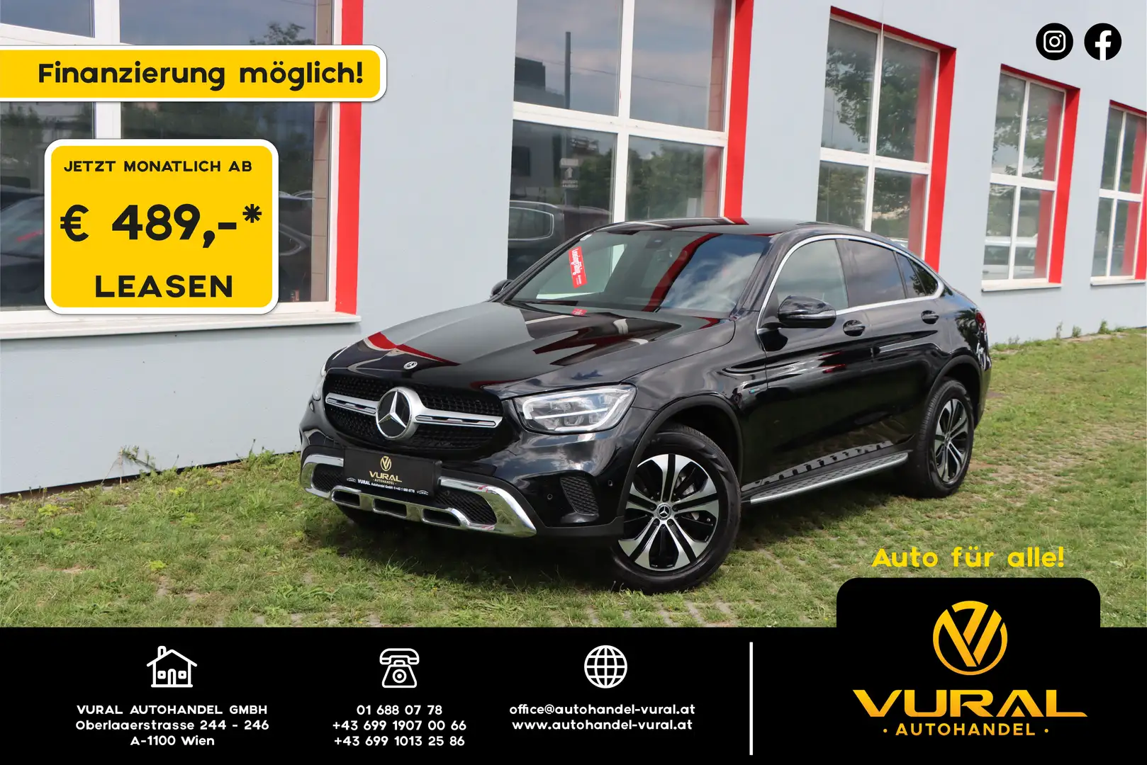 Mercedes-Benz GLC 300 GLC300 de Coupe 4Matic | NAVI | LEDER | LED | 1.Be Noir - 1