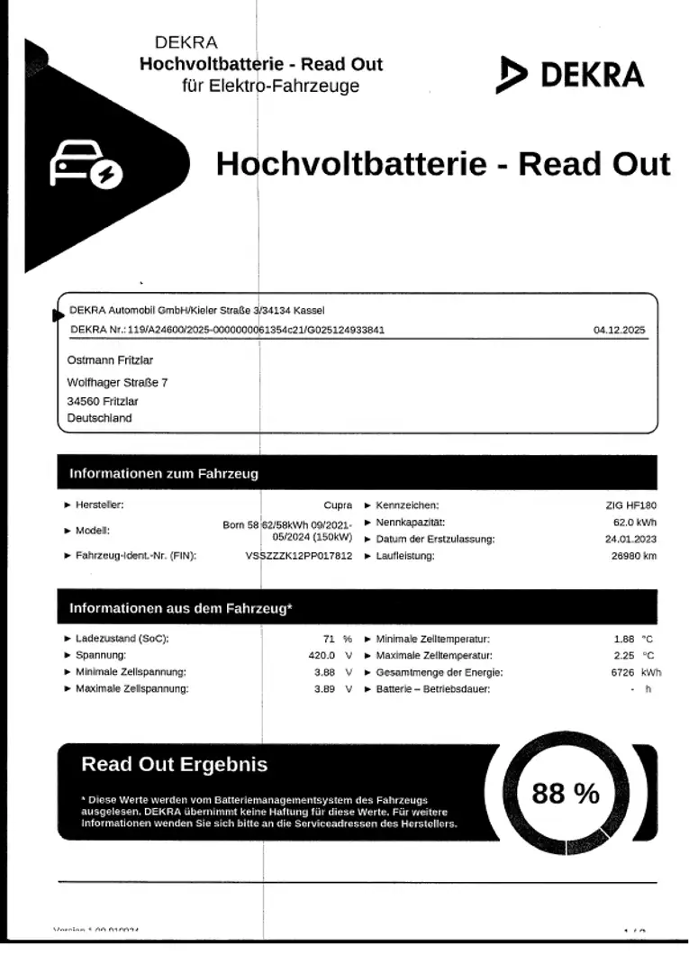 CUPRA Born 62/58 LED ACC RFK Climatr. KeyLess LM Grau - 2
