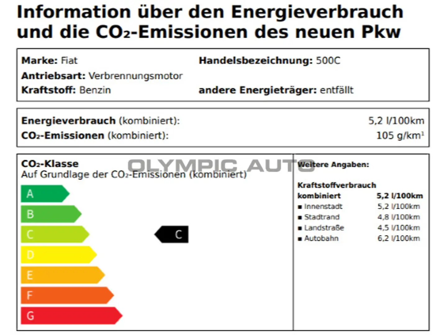 Fiat 500C 1.0 GSE Hybrid  PDC KLIMA-AT TOUCH CARPLAY Bianco - 2