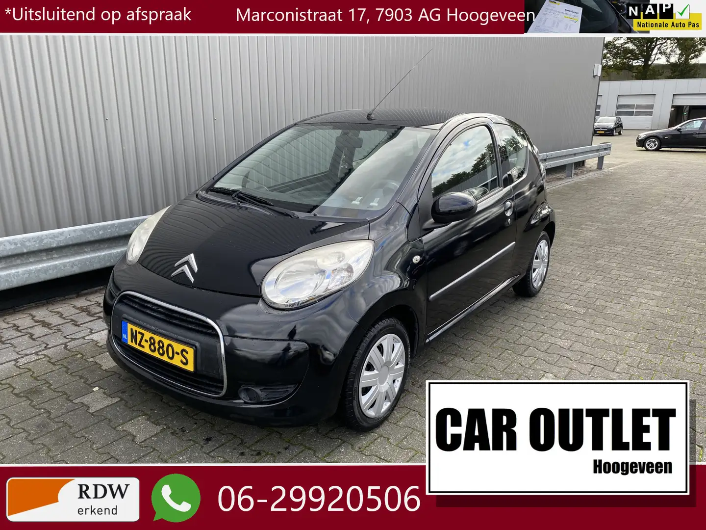 Citroen C1 1.0-12V Ambiance Elec.ramen, Centr.vergr, & Nieuwe Zwart - 1