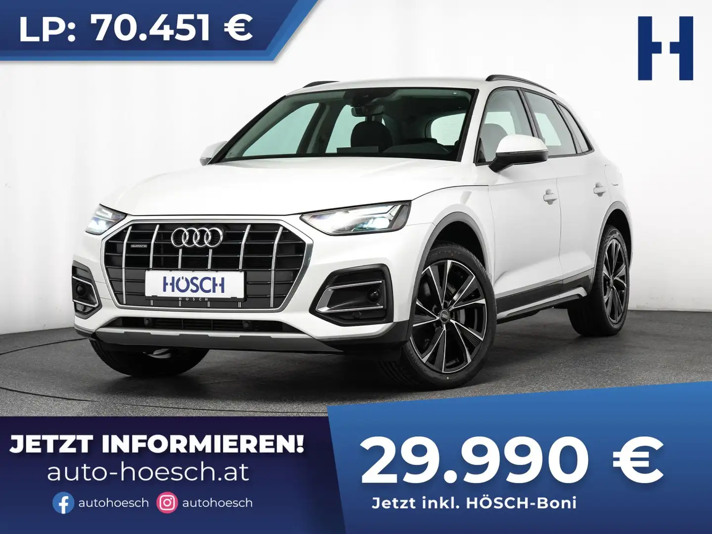 Audi Q5 50 TFSI e quattro Advanced AHK VIRTUAL MEGADEAL+++ Weiß - 1