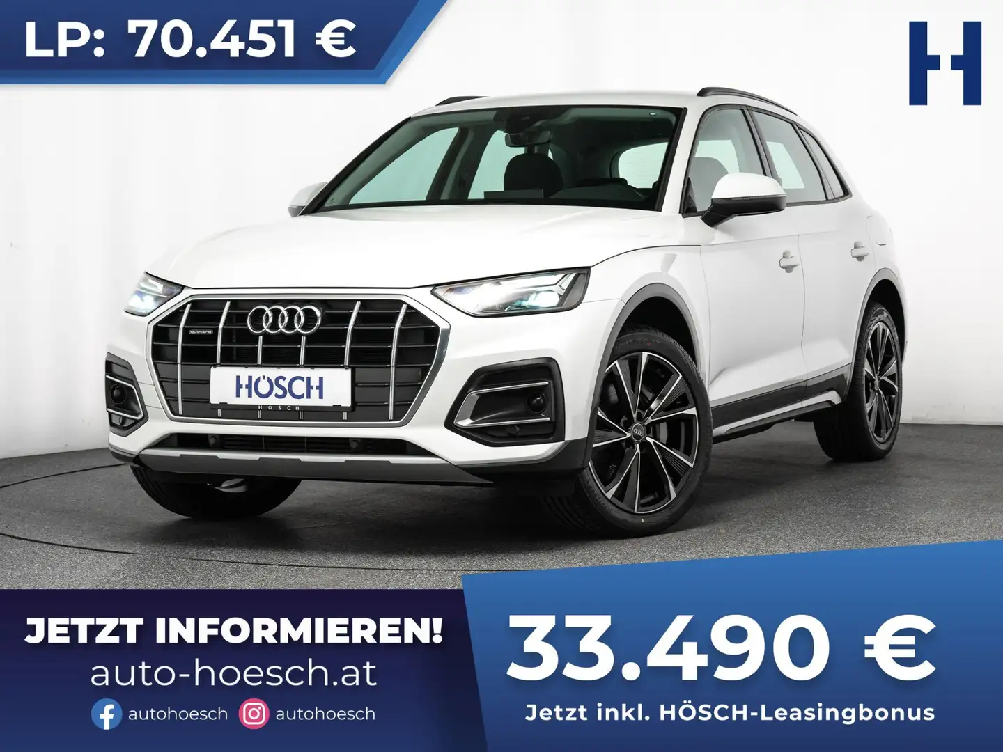 Audi Q5 50 TFSI e quattro Advanced AHK VIRTUAL MEGADEAL+++ Weiß - 1