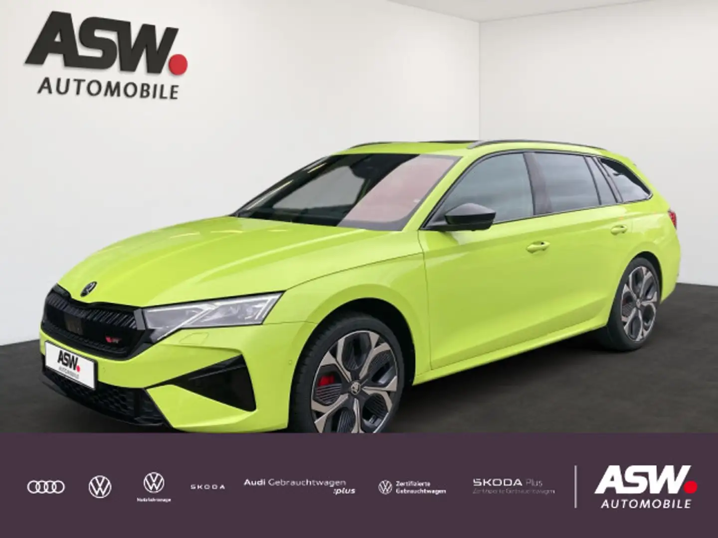 Skoda Octavia Combi RS 2,0TSI 265PS DCC PANO 360° AHK Grün - 1