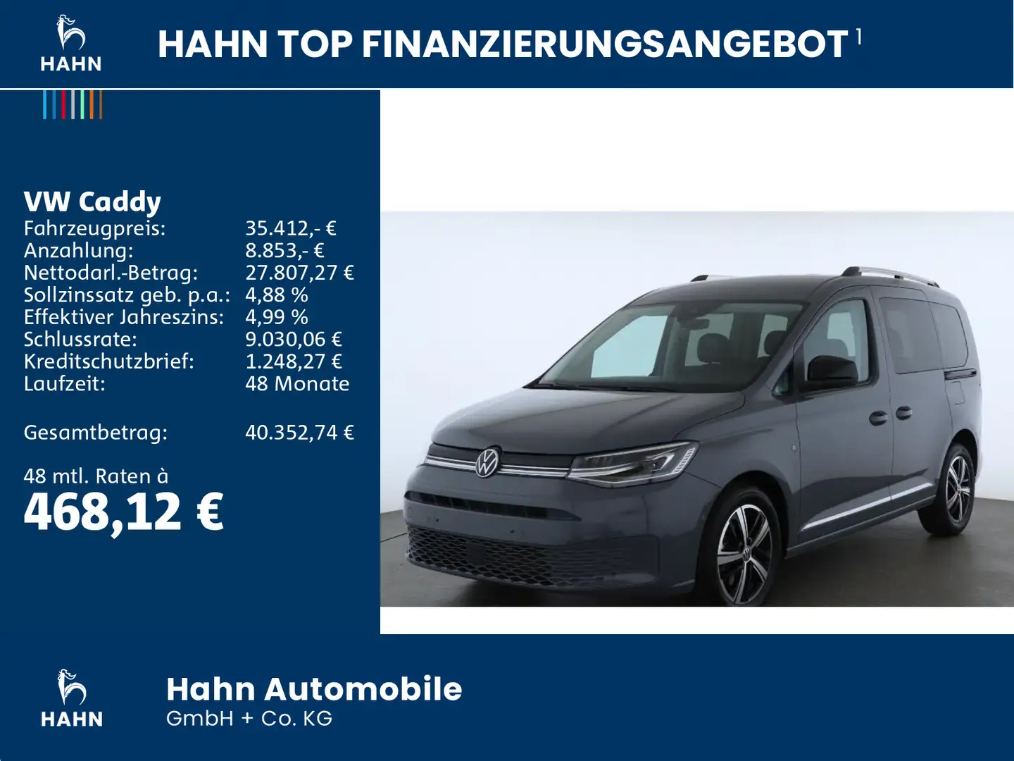 Volkswagen Caddy Style 1,5TSI 85kW DSG AHK NAVI StHz Grijs - 2