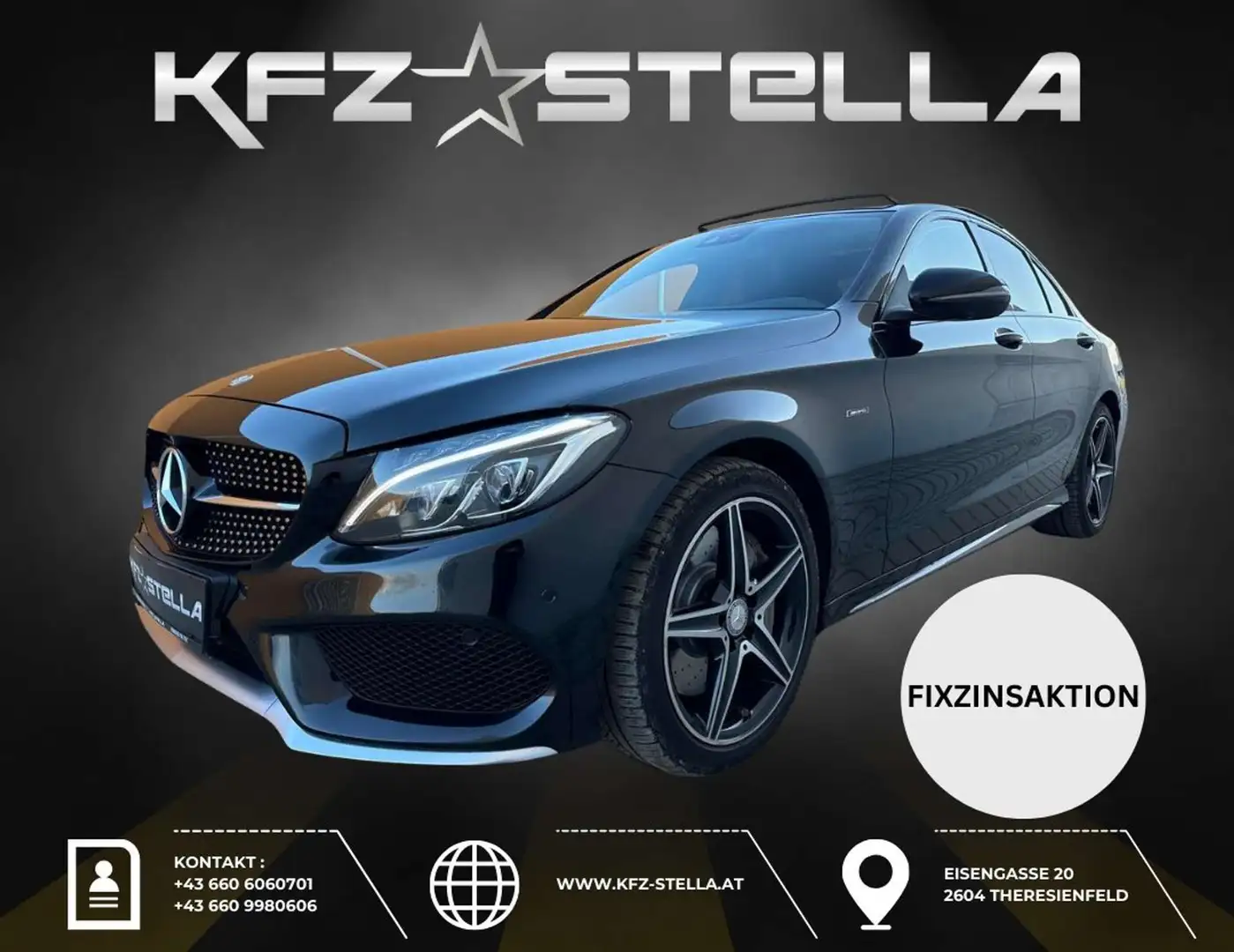 Mercedes-Benz C 43 AMG C 450 AMG 4Matic PANO /SPUR/Burmester/KAMERA/6,99% Schwarz - 1