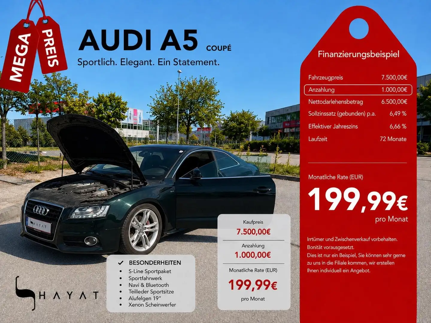 Audi A5 2.0 TFSI (155kW) Grün - 1