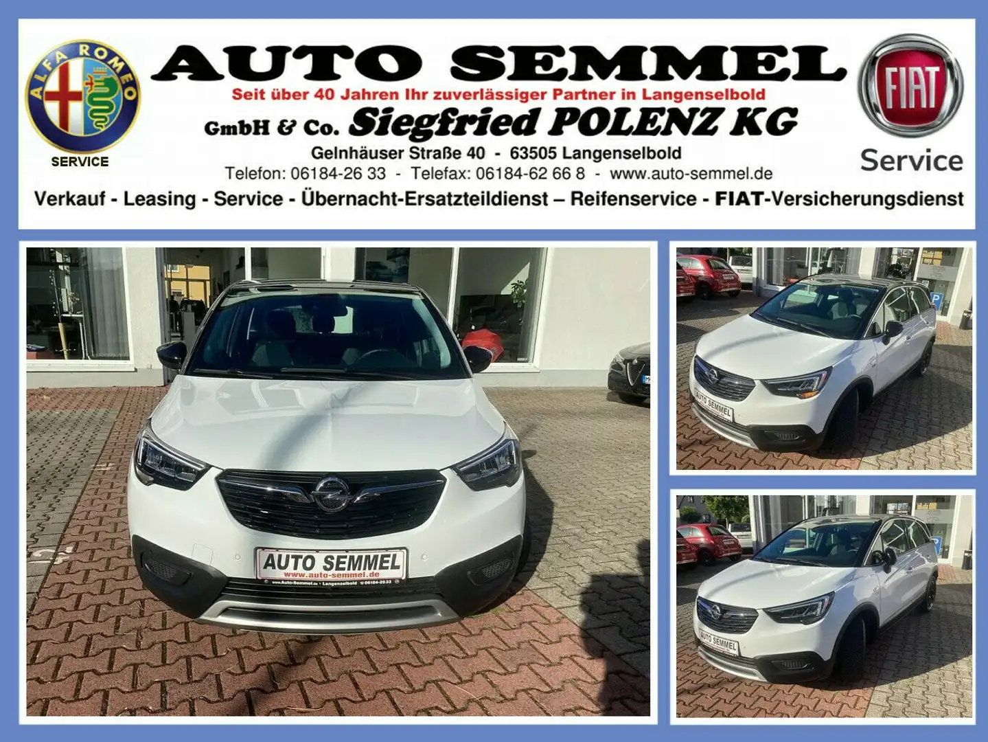 Opel Crossland X 1.2 Turbo NAV, Sitz.-Lenkrad heiz. Weiß - 1