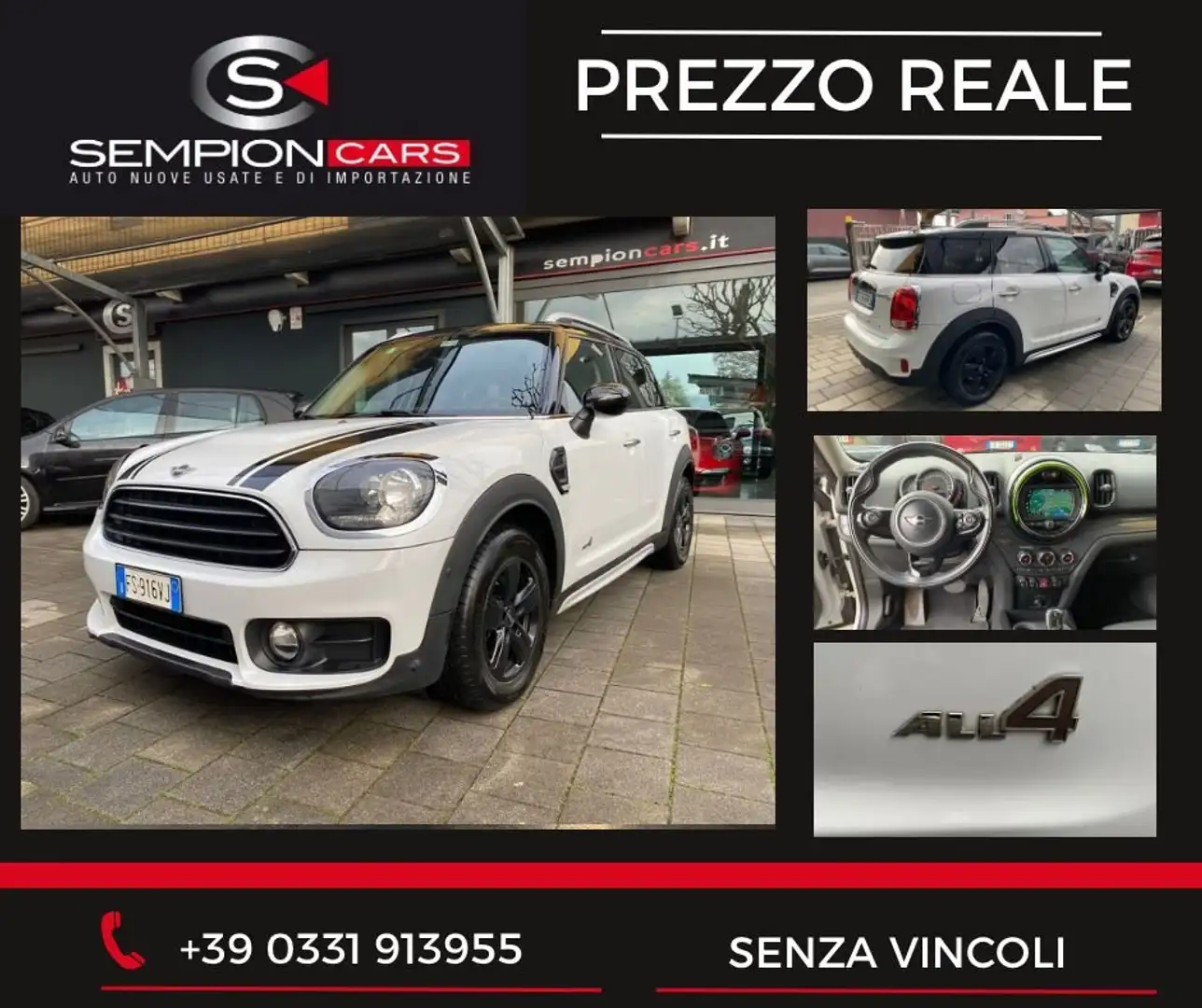 MINI Cooper D Countryman Hype All4 automatica MY 2018 6 DTemp Bianco - 1