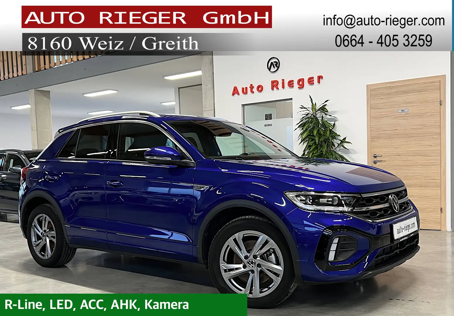 Volkswagen T-Roc R-Line 4Motion, GARANTIE, AHK, ACC, Kamera, Navi Blau - 1