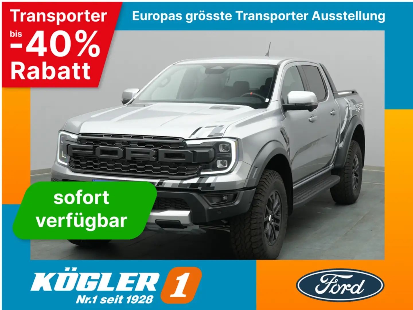 Ford Ranger Raptor Diesel/Standheiz./Raptor-P. Plateado - 1
