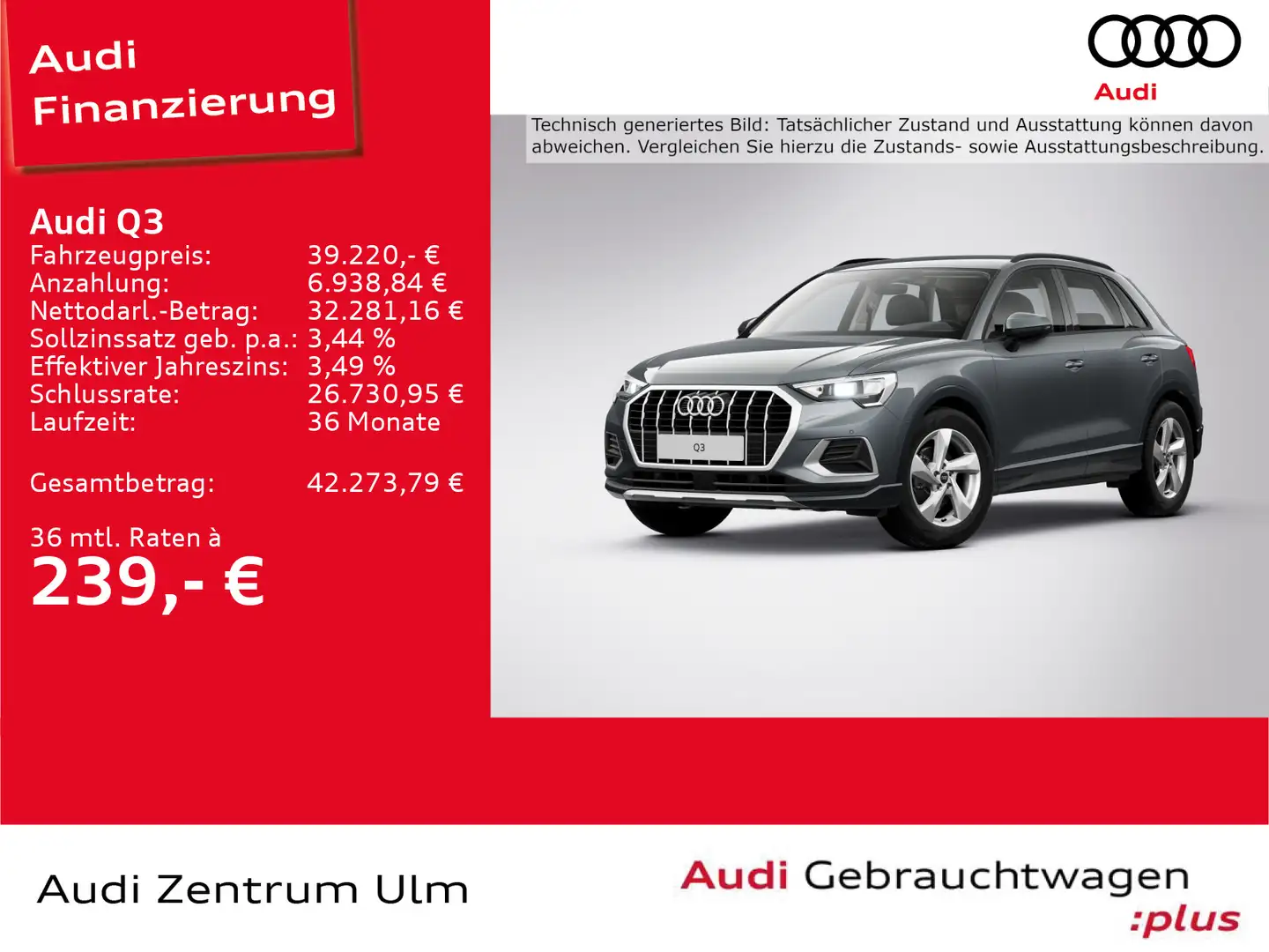 Audi Q3 advanced 35 TFSI AHK LED NAVI VIRT. 5J.GAR. Grau - 1