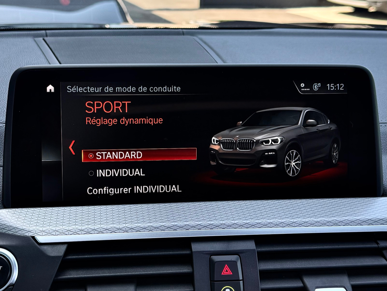 BMW X4 2.0dAS 190CV X-DRiVE !! PACK M" + SHADOW  !! H&K CAMERA 360° NAVi PANO CUiR JA21"++ — photo 15